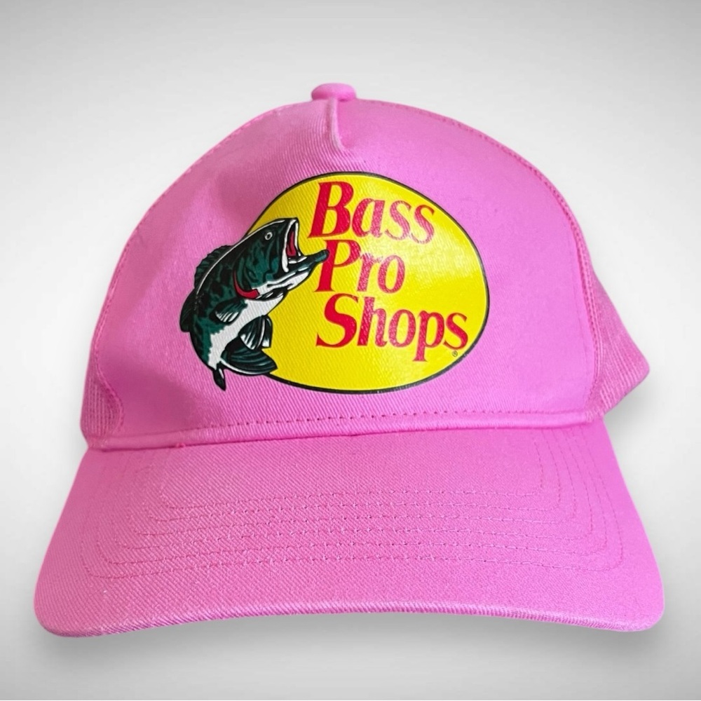 BASS PRO SHOP Pink Adjustable Trucker Hat One Size Fits Most | EUC